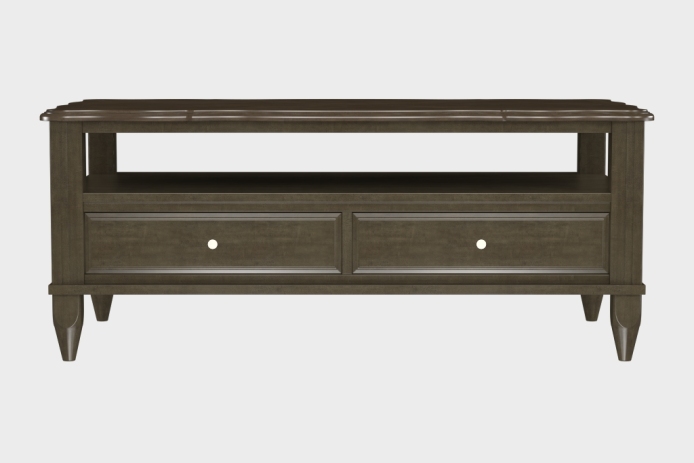 双抽上隔板茶几