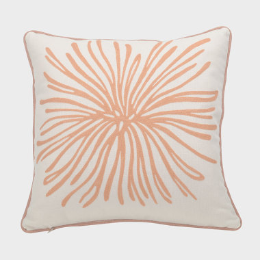 菊音-橘色装饰枕